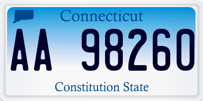 CT license plate AA98260