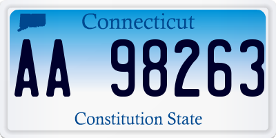 CT license plate AA98263