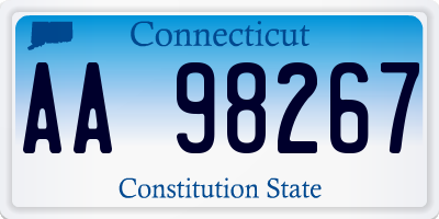 CT license plate AA98267