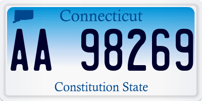 CT license plate AA98269