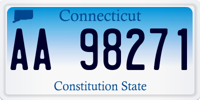 CT license plate AA98271
