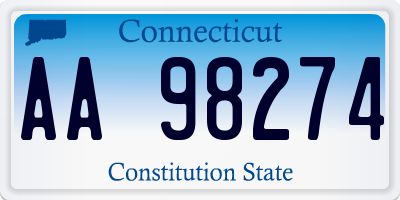 CT license plate AA98274