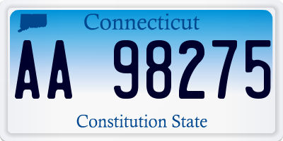 CT license plate AA98275