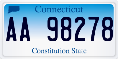 CT license plate AA98278