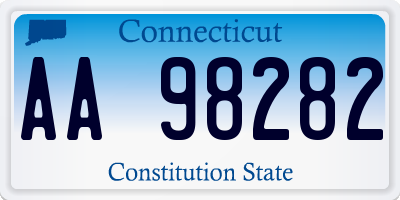 CT license plate AA98282