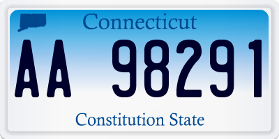 CT license plate AA98291