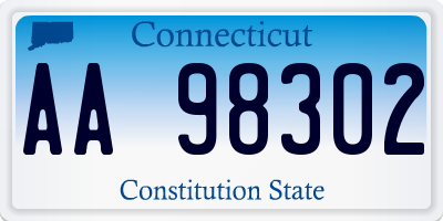 CT license plate AA98302