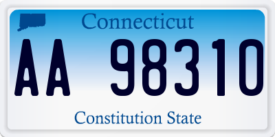 CT license plate AA98310