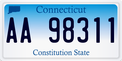 CT license plate AA98311