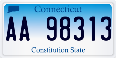 CT license plate AA98313