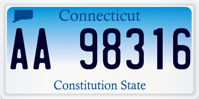 CT license plate AA98316