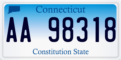 CT license plate AA98318