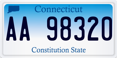 CT license plate AA98320