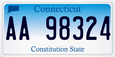CT license plate AA98324