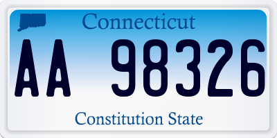 CT license plate AA98326