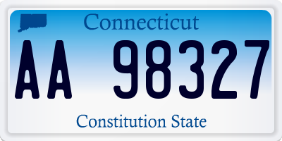 CT license plate AA98327