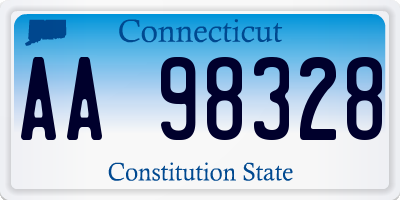 CT license plate AA98328