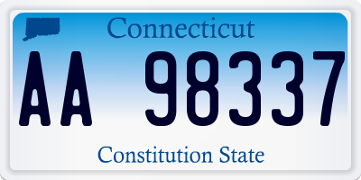 CT license plate AA98337