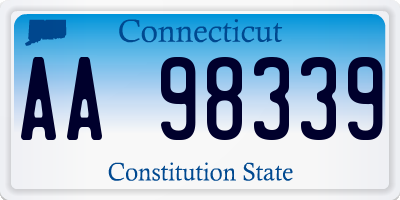 CT license plate AA98339