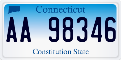 CT license plate AA98346