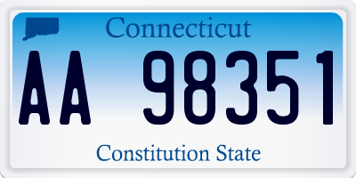 CT license plate AA98351