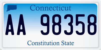 CT license plate AA98358