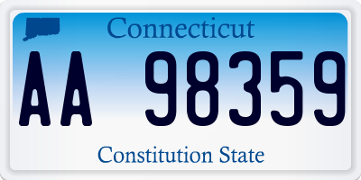 CT license plate AA98359