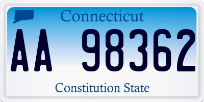 CT license plate AA98362
