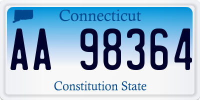 CT license plate AA98364