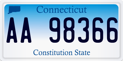 CT license plate AA98366