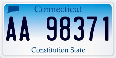 CT license plate AA98371