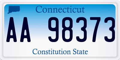 CT license plate AA98373