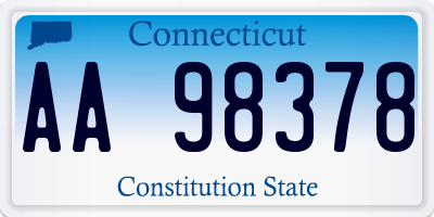 CT license plate AA98378