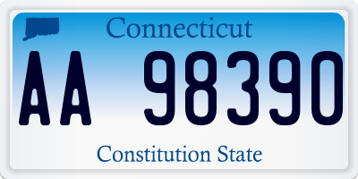 CT license plate AA98390