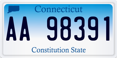 CT license plate AA98391