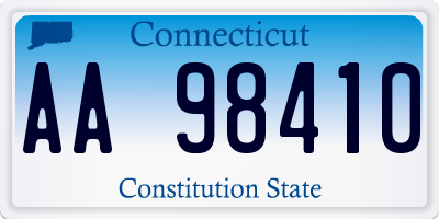 CT license plate AA98410