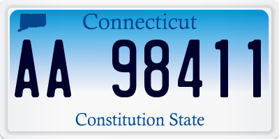 CT license plate AA98411