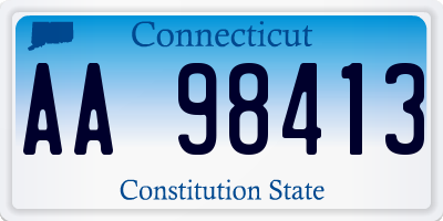 CT license plate AA98413