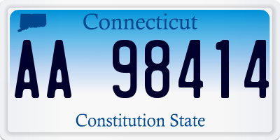 CT license plate AA98414