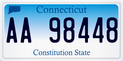 CT license plate AA98448