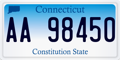 CT license plate AA98450