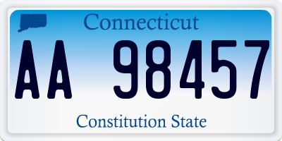 CT license plate AA98457