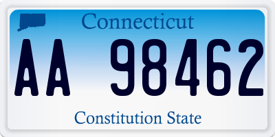 CT license plate AA98462