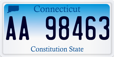 CT license plate AA98463