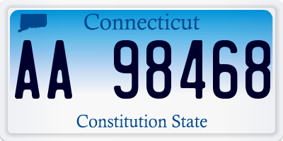 CT license plate AA98468