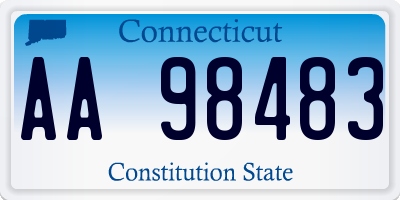 CT license plate AA98483