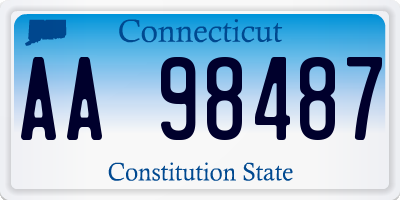 CT license plate AA98487