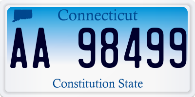 CT license plate AA98499