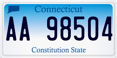 CT license plate AA98504