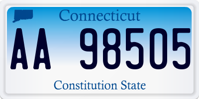 CT license plate AA98505